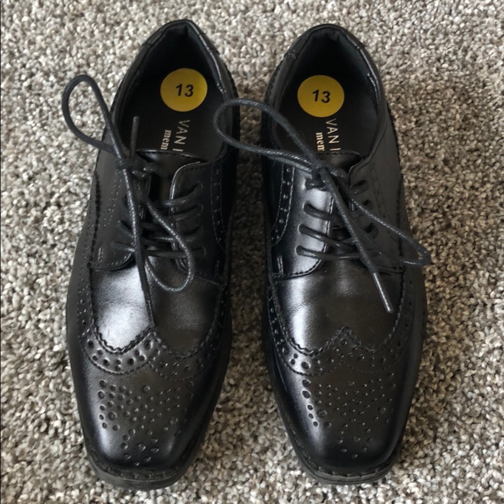 Van Heusen- black dress shoes.
